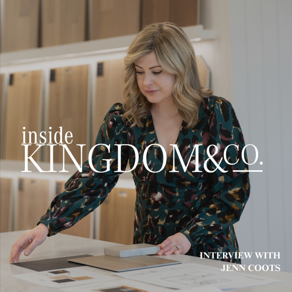 Jenn Coots, Kingdom & Co. designer, discusses design process and client collaboration in podcast interview.