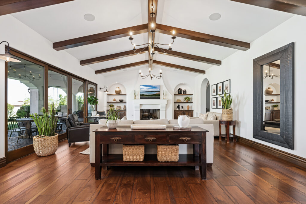 Bright, airy interior highlighting smart materials and passive cooling features—luxury design that stays cool in Las Vegas heat