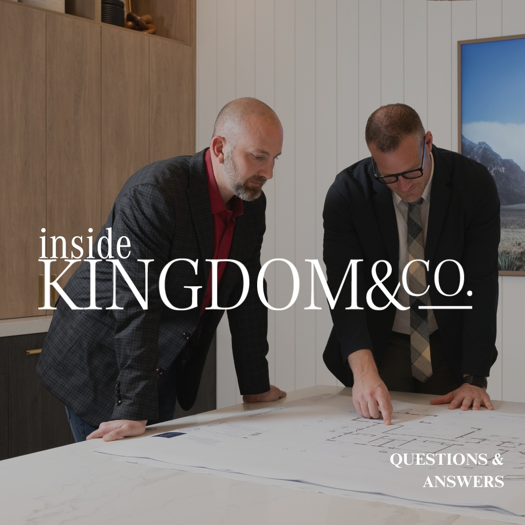 Inside Kingdom and Co. podcast Q&A November 2025 with hosts in modern office with dark cabinetry