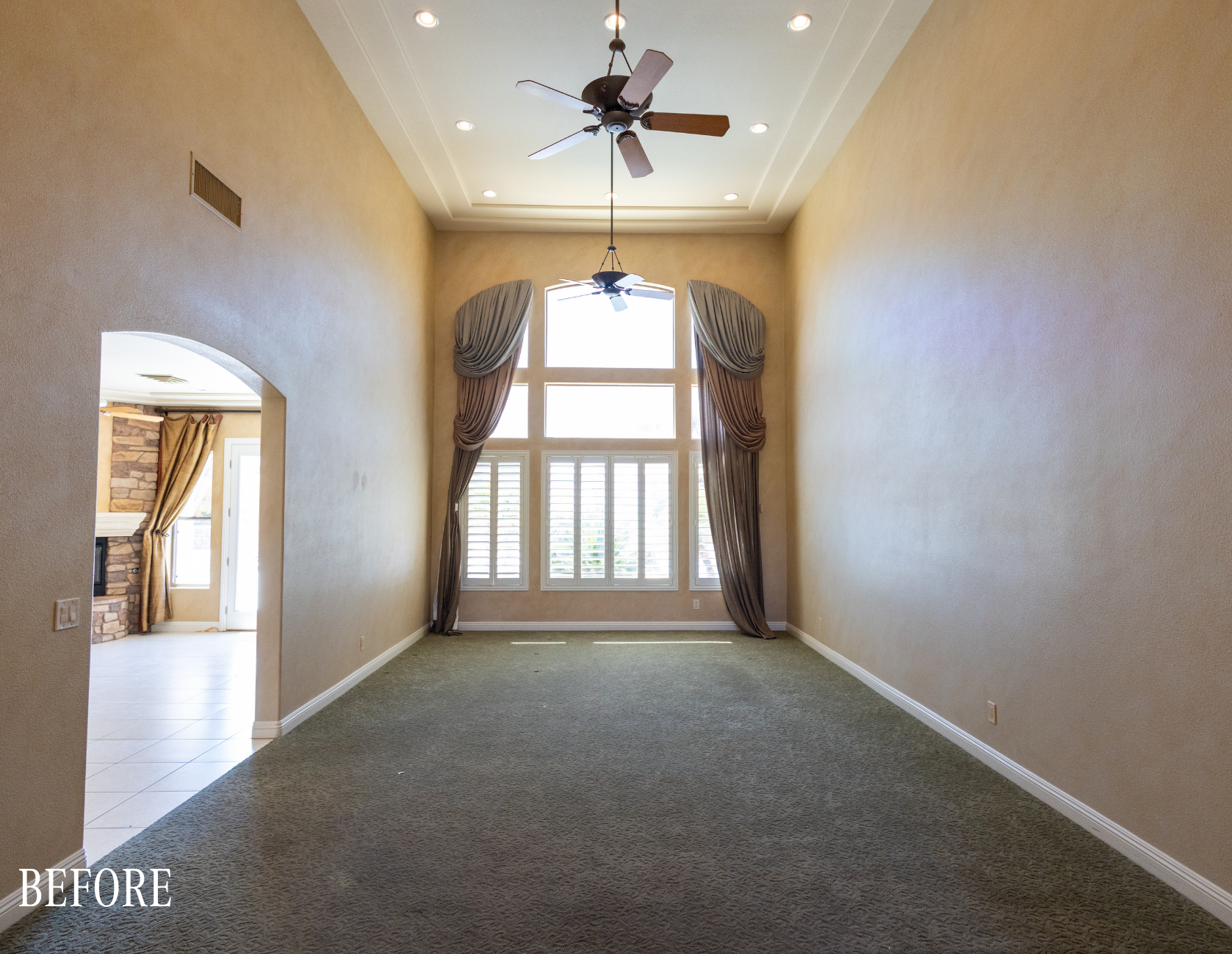 Before entryway of the Lexington, a henderson home remodel