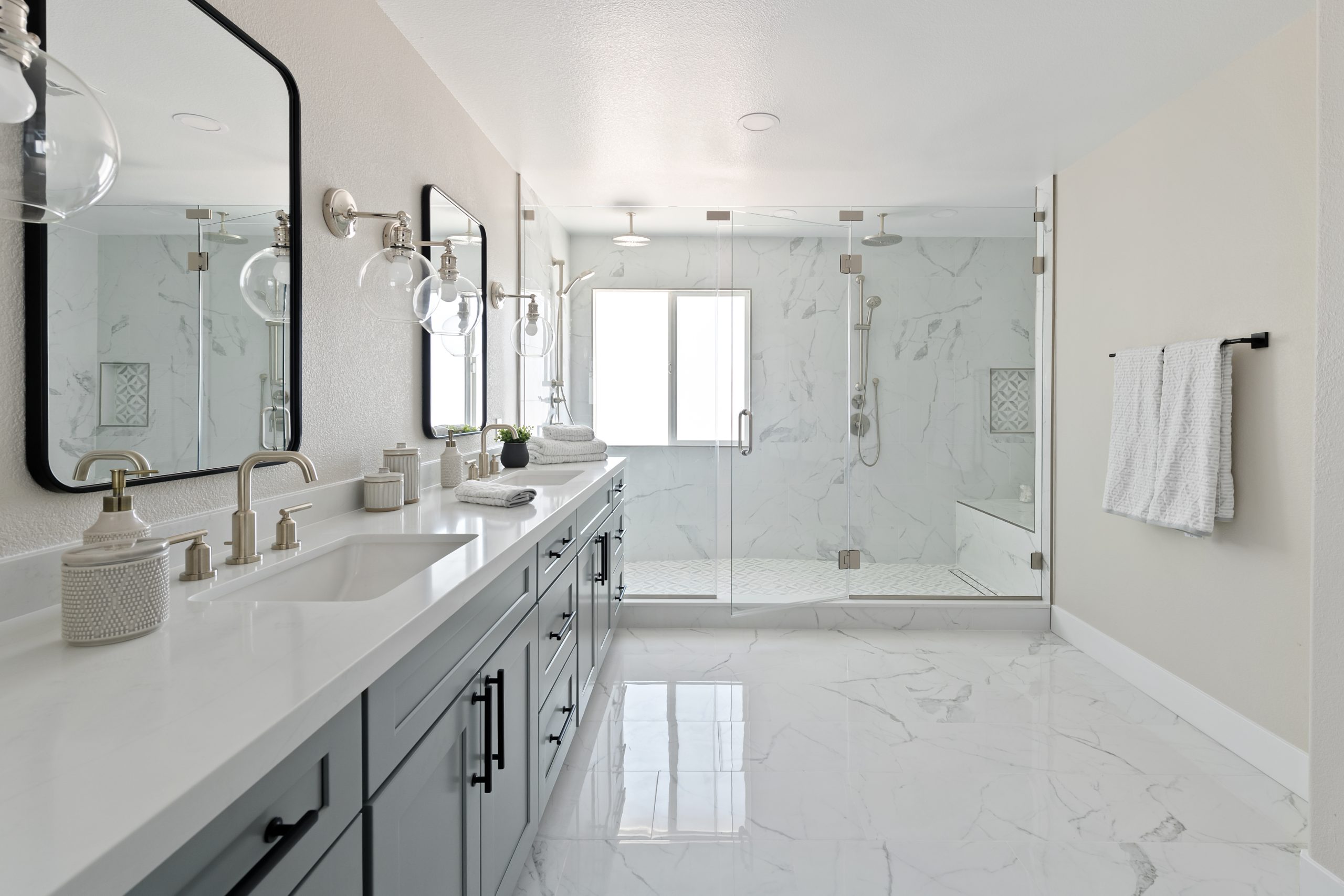 Bathroom remodel Centennial Hills by Kingdom & Co., La Ferme after full bathroom update