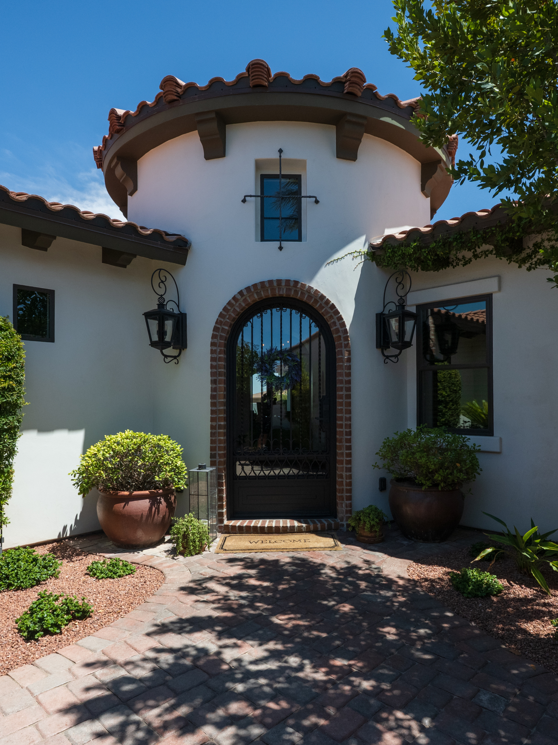 Custom Built home by John McDonough with Kingdom & Co. in the architectural style of Santa Barbra, perfect for California to Las Vegas custom home buyer