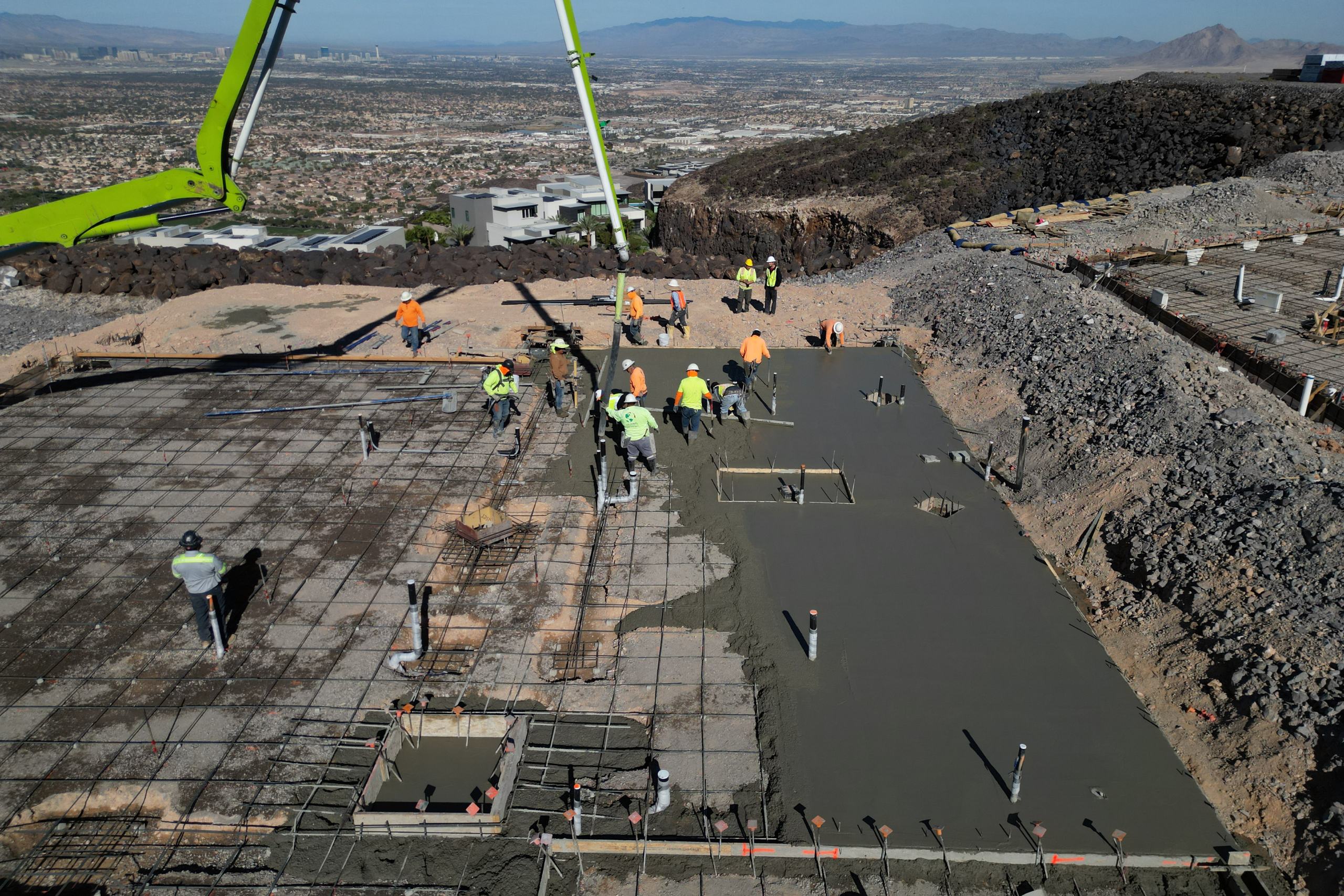Juniper Ridge Estate concrete pour, MacDonald Highlands custom home by Kingdom & Co.
