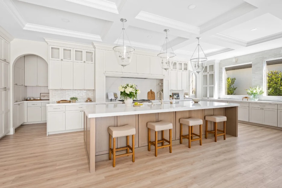 The Lexington remodeled kitchen featuring white quartz countertops.