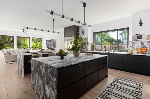 The Viola remodeled kitchen with marble countertops